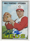 Autographed MILT PAPPAS Cincinnati Reds 1967 Topps Card