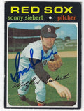 Autographed SONNY SIEBERT Boston Red Sox 1971 Topps Card