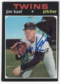 Autographed JIM KAAT  Minnesota Twins 1971 Topps Card