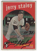 Autographed JERRY STALEY Chicago White Sox 1959 Topps Card