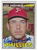 Autographed CLAY DALRYMPLE Philadelphia Phillies 1967 Topps Card