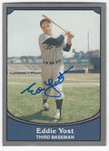 Signed EDDIE YOST Detroit Tigers 1990 Pacific Legends Card