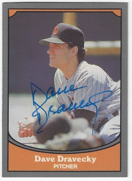 Autographed DAVE DRAVECKY San Diego Padres 1990 Pacific Legends Card