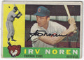 Autographed IRV NOREN Chicago Cubs 1960 Topps Card