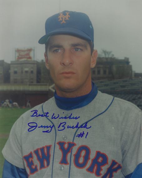 Autographed 8X10 JERRY BUCHEK New York Mets photo