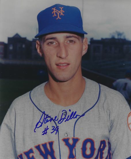 AUTOGRAPHED STEVE DILLON 8x10 New York Mets Photo