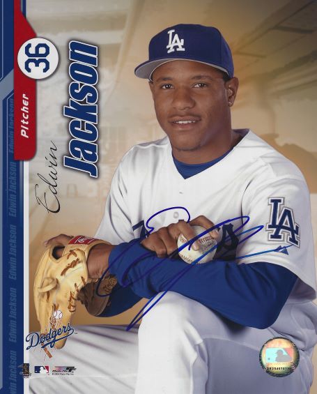 AUTOGRAPHED EDWIN JACKSON 8x10 Los Angeles Dodgers photo