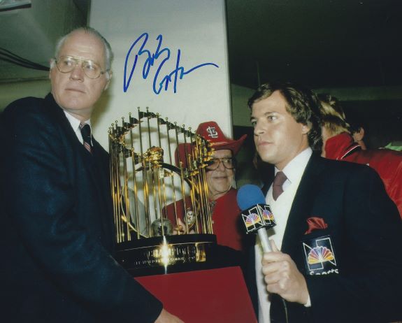 Autographed BOB COSTAS 8X10 Announcer Photo