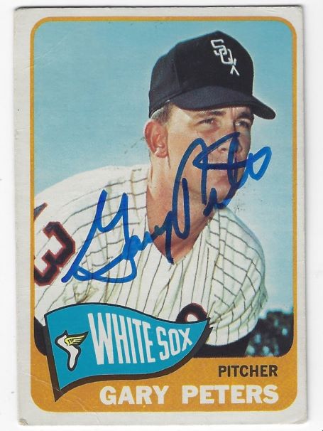 Autographed GARY PETERS Chicago White Sox 1965 Topps Card