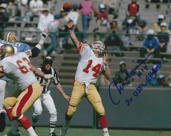 Autographed CHUCK FUSINA "2x USFL Champs" 8x10 Philadelphia Stars Photo