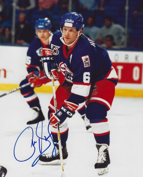 Autographed PHIL HOUSLEY 8X10 Winnipeg Jets Photo
