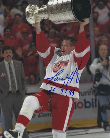 Autographed LARRY MURPHY "SC 97, 97" 8X10 Detroit Red Wings Photo