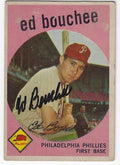 Autographed 1959 ED BOUCHEE  Philadelphia Phillies Topps Card