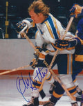 Autographed GLEN SATHER St. Louis Blues 8x10 photo