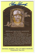 Autographed GOOSE GOSSAGE Hall of Fame Gold Plaque
