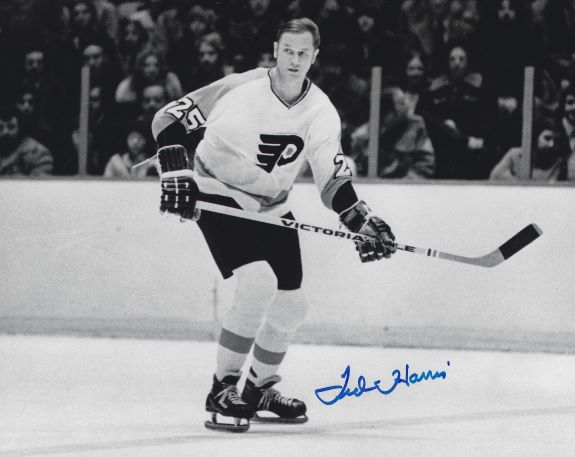 Autographed TED HARRIS  Philadelphia Flyers 8x10 photo