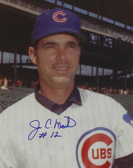 AUTOGRAPHED J. C. MARTIN 8x10 Chicago Cubs Photo