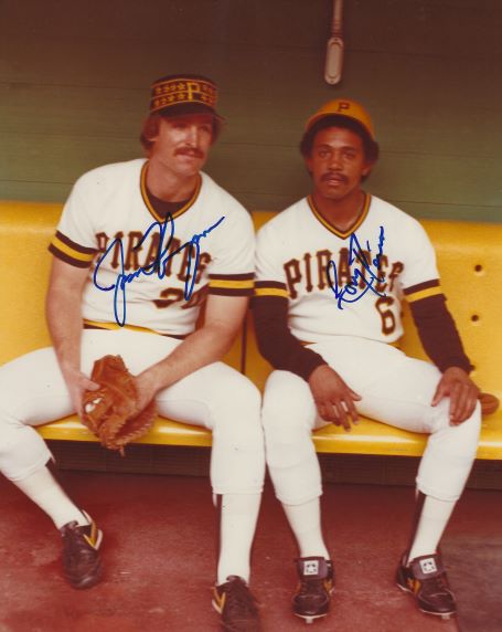 AUTOGRAPHED JASON THOMPSON and TONY PENA 8X10 Pittsburgh Pirates Photo