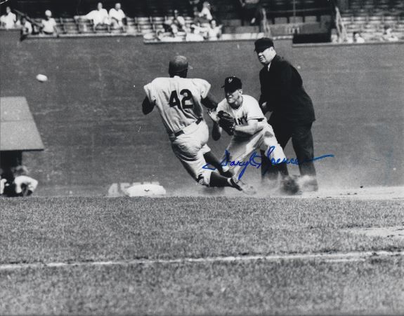 AUTOGRAPHED DARYL SPENCER 8x10 New York Giants Photo