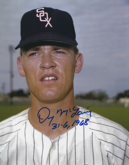 AUTOGRAPHED DENNY MCLAIN 8x10 Chicago White Sox Photo