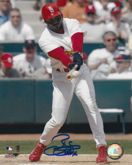 AUTOGRAPHED REGGIE SANDERS 8x10 St. Louis Cardinals photo