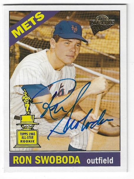Autographed RON SWOBODA New York Mets 2004 Topps Fan Favorites Card