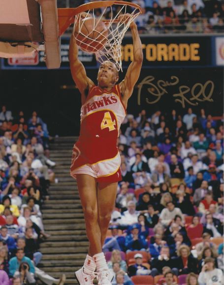 AUTOGRAPHED SPUD WEBB 8X10 Atlanta Hawks photo