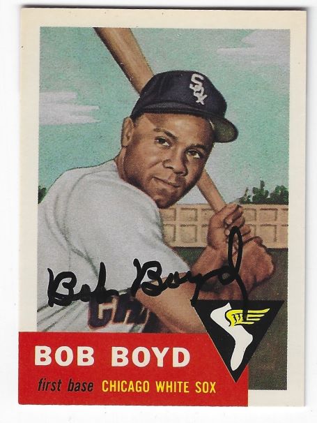 Autographed BOB BOYD Chicago White Sox 1953 Topps Archives Card
