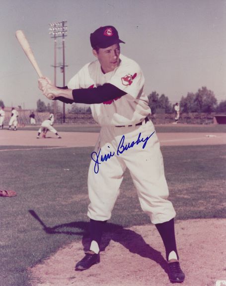 AUTOGRAPHED JIM BUSBY 8x10 Cleveland Indians Photo