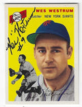 Autographed WES WESTRUM  New York Giants 1954 Topps Archives Card