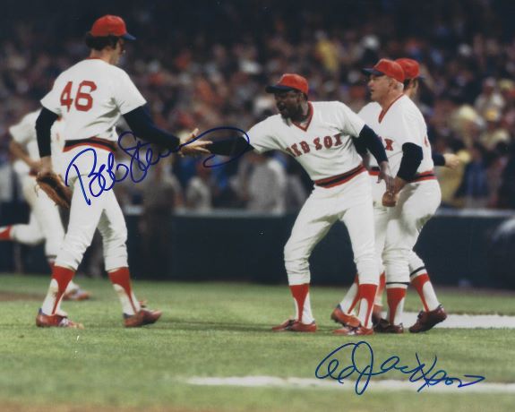 AUTOGRAPHED BOB STANLEY and AL JACKSON 8X10 Boston Red Sox photo