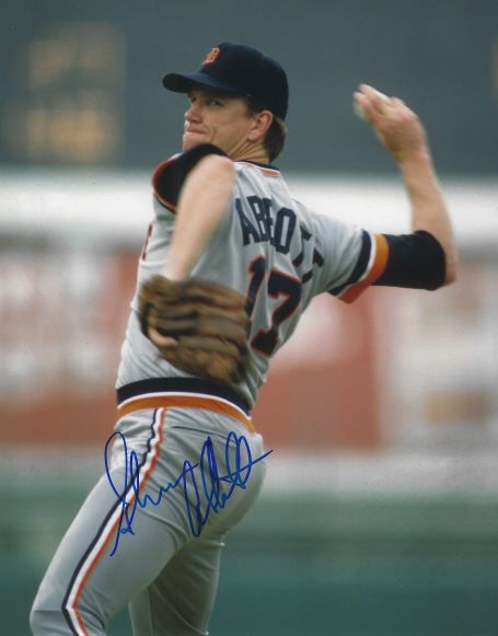 AUTOGRAPHED GLENN ABBOTT 8X10 Detroit Tigers photo