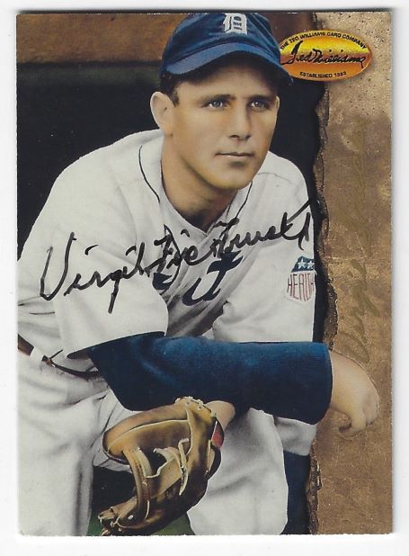 Autographed VIRGIL TRUCKS  Detroit Tigers 1994 Ted Williams  Card Company Card
