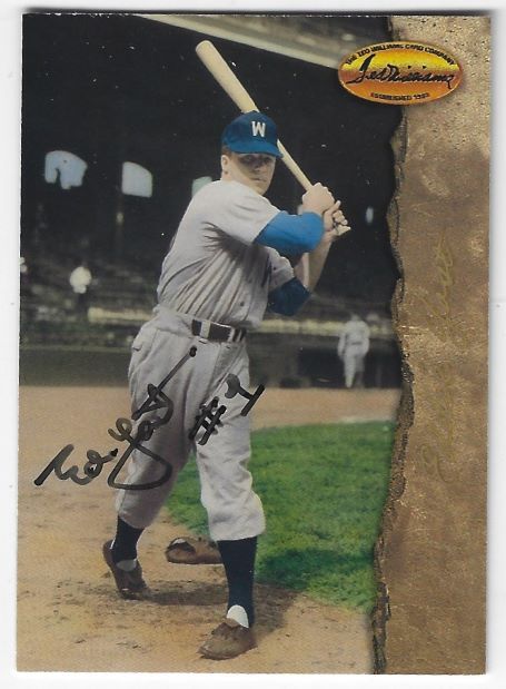 Autographed ED YOST Washington Senators 1994 Ted Williams Card Company Card