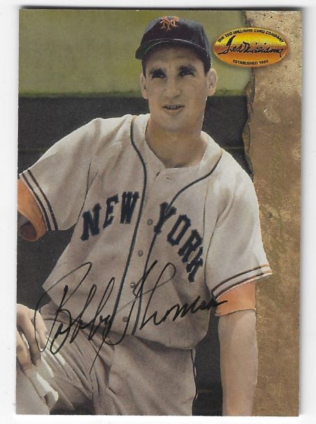 Autographed BOBBY THOMSON  New York Giants 1994 Ted Williams Card Company Card