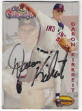 Autographed DARON KIRKREIT Cleveland Indians 1994 Ted Williams Card Company Card
