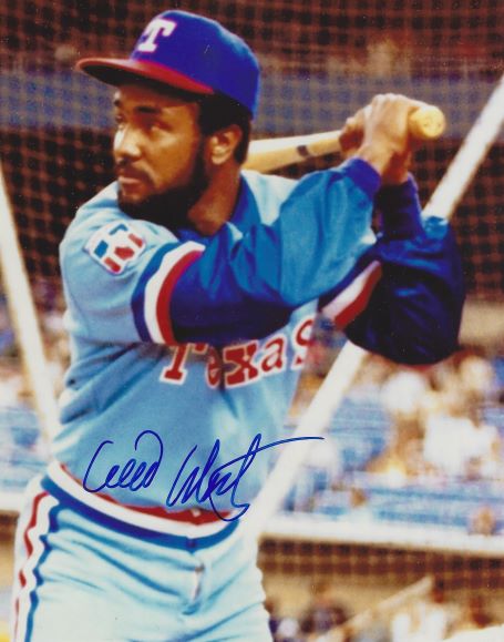 AUTOGRAPHED WILLIE MONTANEZ  8X10 Texas Rangers photo