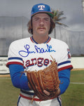 AUTOGRAPHED LEN BARKER  8x10 Texas Rangers Photo