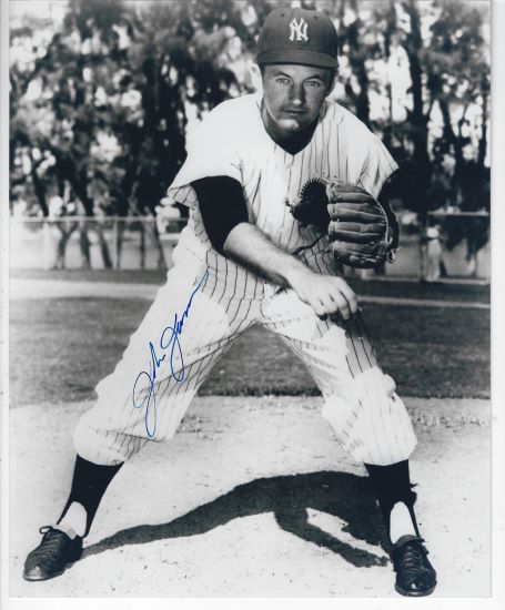 AUTOGRAPHED JOHN JAMES 8X10  New York Yankees Photo