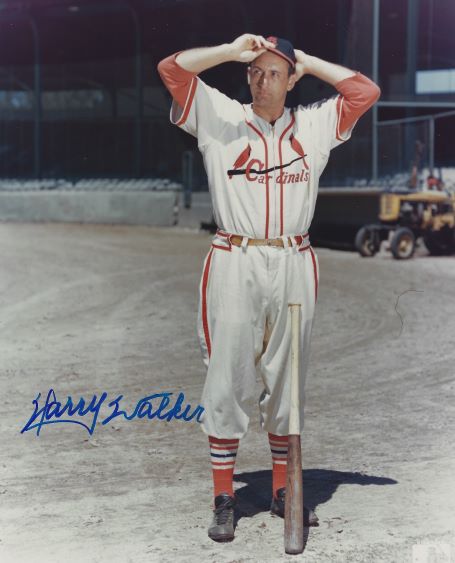 AUTOGRAPHED  HARRY WALKER  8x10 St. Louis Cardinals Photo