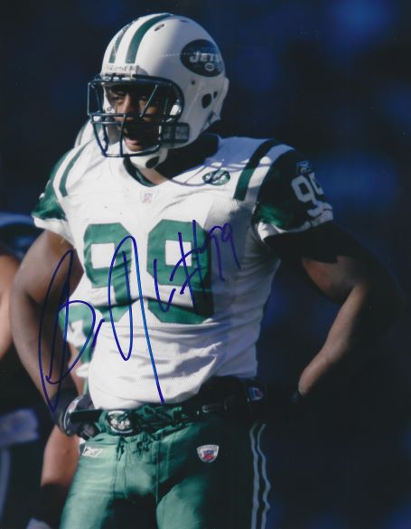 Autographed BRYAN THOMAS 8X10 New York Jets photo
