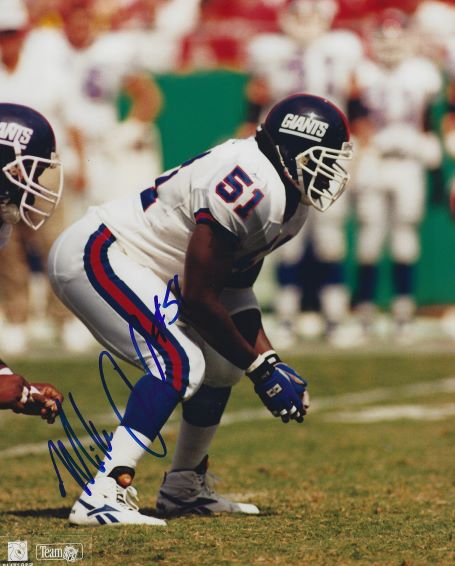 AUTOGRAPHED MIKE CROEL 8X10 New York Giants Photo