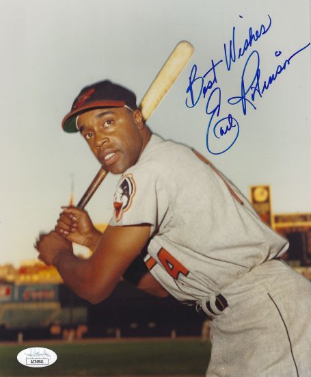 AUTOGRAPHED EARL ROBINSON 8X10 Baltimore Orioles Photo JSA