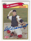Autographed DEL CRANDALL Milwaukee Braves 1989 Swell Baseball Greats card