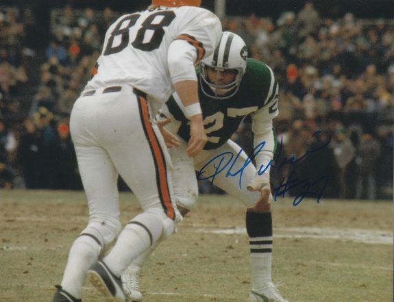 Autographed PHIL WISE 8X10 New York Jets photo