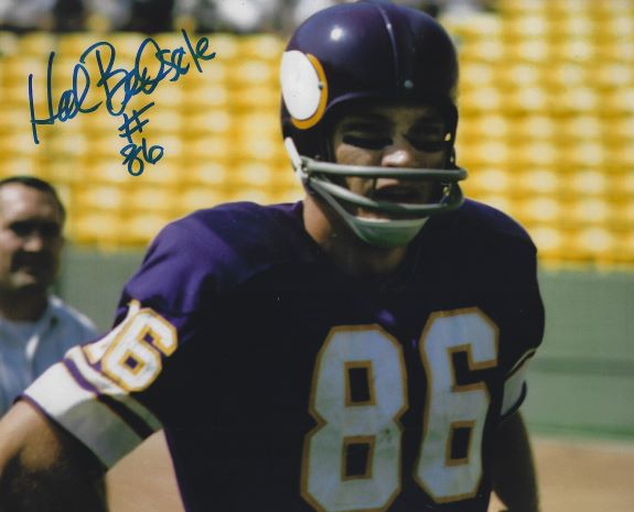 Autographed HAL BEDSOLE  8X10 Minnesota Vikings Photo