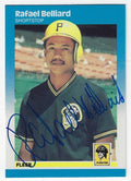 Autographed RAFAEL BELLIARD Pittsburgh Pirates 1987 Fleer Card