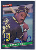 Autographed R.J. REYNOLDS Pittsburgh Pirates 1986 Donruss Card