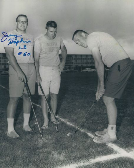 Autographed JERRY HOPKINS 8X10 Denver Broncos Photo