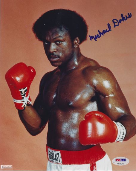 Autographed MICHAEL DOKES 8X10 Boxing Photo PSA/DNA Hologram